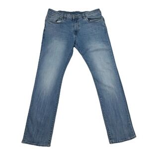 Authentic Buffalo David Bitton Mens Slim Ash Fit Blue Jeans Size 36x32